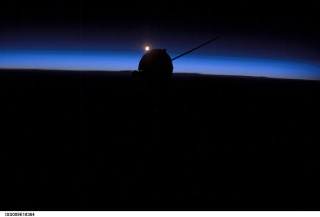 NASA image: Progress 15P approaches the ISS during Expedition 9