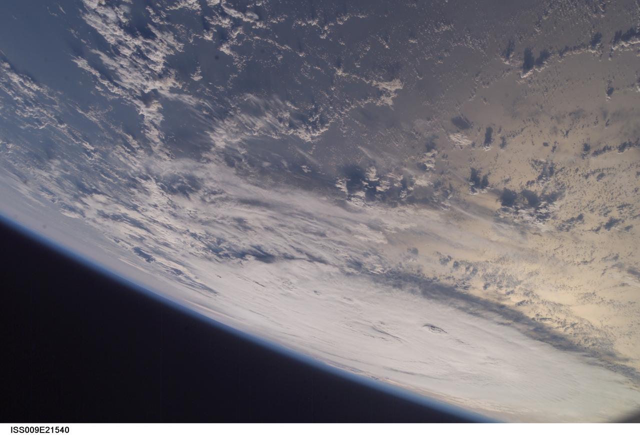 ISS009-E-21540 (5 September 2004) --- While Frances was moving destructively through Florida, another hurricane formed Sunday, September 5, in the central Atlantic. Quickly strengthening, Ivan was photographed at 10:27:46 (GMT) from the International Space Station, flying above Earth at an altitude of 235 miles.