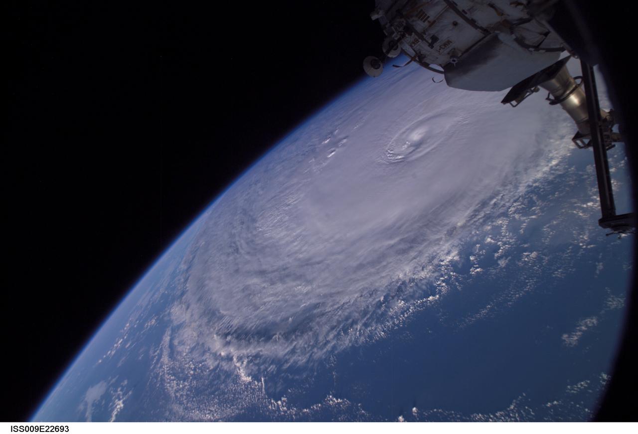 ISS009-E-22693 (14 September 2004) --- Hurricane Ivan was photographed as it churned in the Gulf of Mexico late Tuesday (23:06:23 GMT, Sept. 14) by astronaut Edward M. (Mike) Fincke aboard the International Space Station, 230 miles above Earth. At the time, Ivan was a category 4 hurricane with winds of 140 mph. Fincke, the NASA Station Science Officer, and Station Commander Gennady Padalka are in the final month of a six-month mission aboard the research platform.