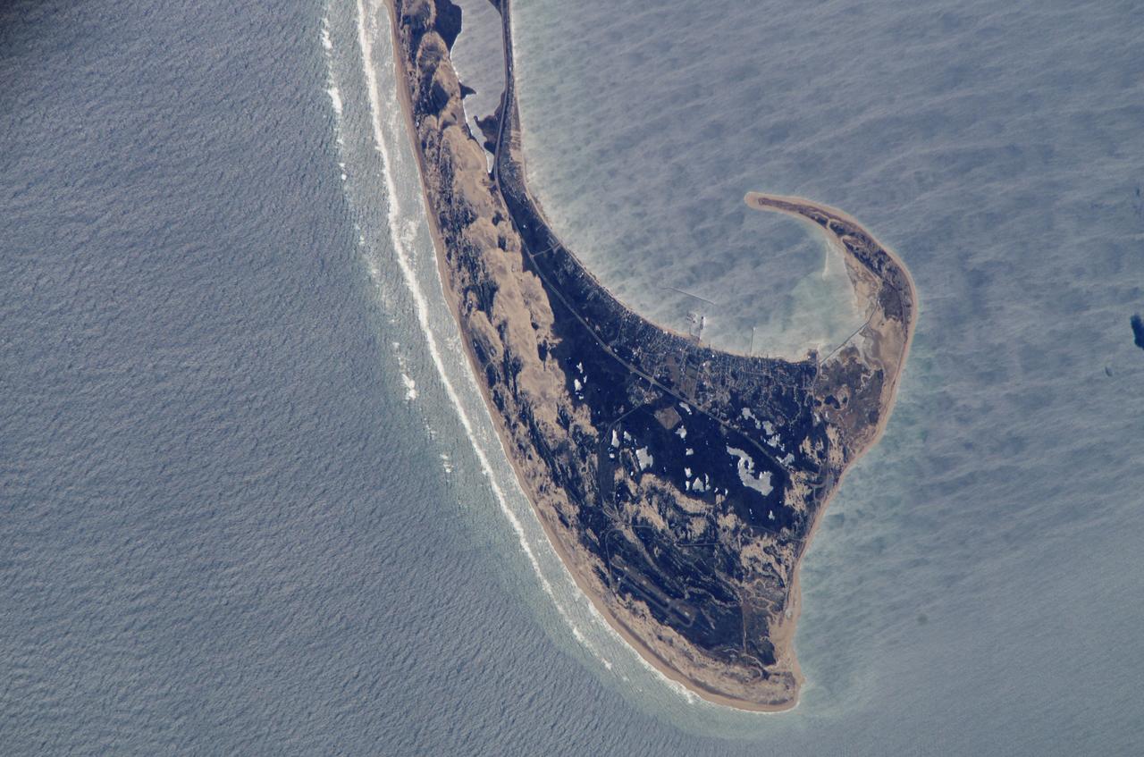 ISS010-E-21965 (30 March 2005) --- The northernmost parts of the Cape Cod National Seashore are featured in this image photographed by an Expedition 10 crewmember on the International Space Station.