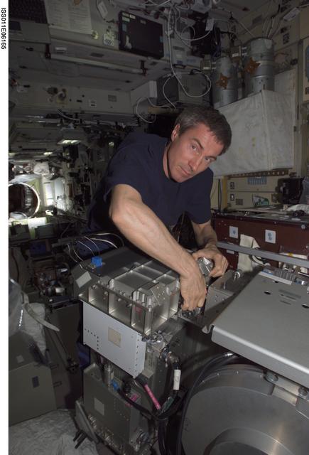 NASA image: Krikalev during TVIS IFM