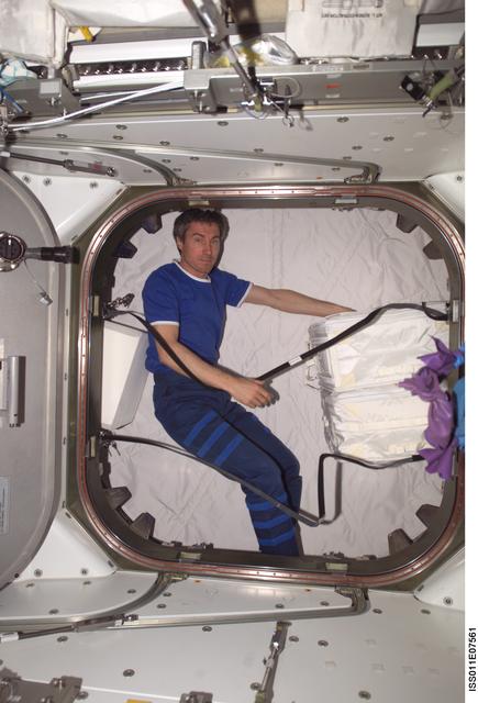 NASA image: Krikalev in Node 1/Unity hatch