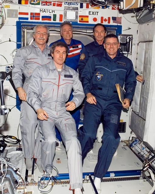 NASA image: Expedition 11 and Expedition 12 on-orbit crew portrait