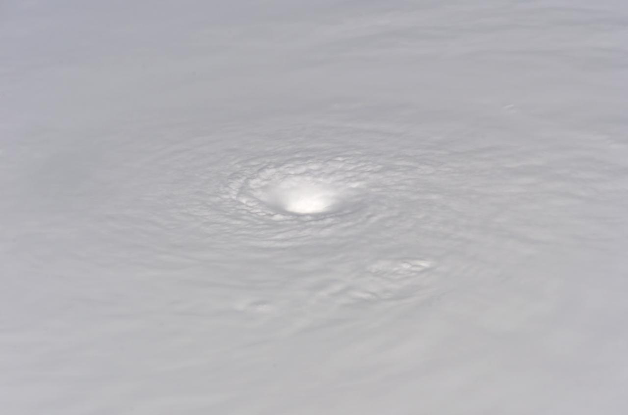 ISS012-E-05259 (19 Oct. 2005) --- Hurricane Wilma is featured in this image photographed by an Expedition 12 crewmember on the International Space Station as it passes over the Caribbean Sea, 340 miles southeast of Cozumel, Mexico.