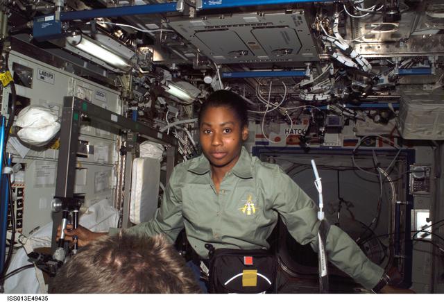 NASA image: Wilson in the U.S. Laboratory during Expedition 13