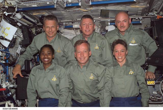 NASA image: Group portrait of STS-121 crewmembers