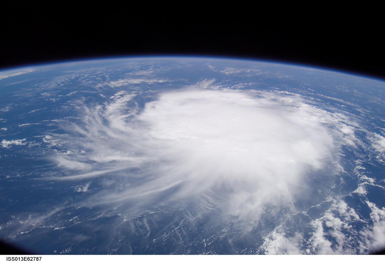 ISS013-E-62787 (2 August 2006) --- Tropical Storm Chris was located to the east of Puerto Rico and the Leeward Islands at at 9:29 a.m. (CDT), August 2, when one of the members of the Expedition 13 crew recorded this digital still image.