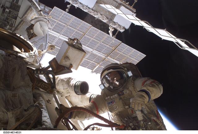 NASA image: Lopez-Alegria during EVA 17A