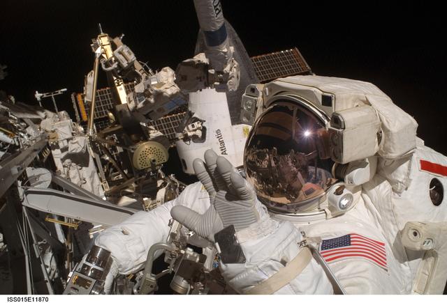 NASA image: Reilly working on ISS construction during STS-117 EVA1