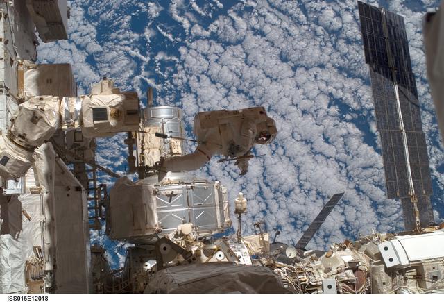 NASA image: View of Forrester working on ISS construction during STS-117 EVA2