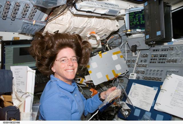 NASA image: Morgan in the aft FD on Space Shuttle Endeavor during Joint Operations