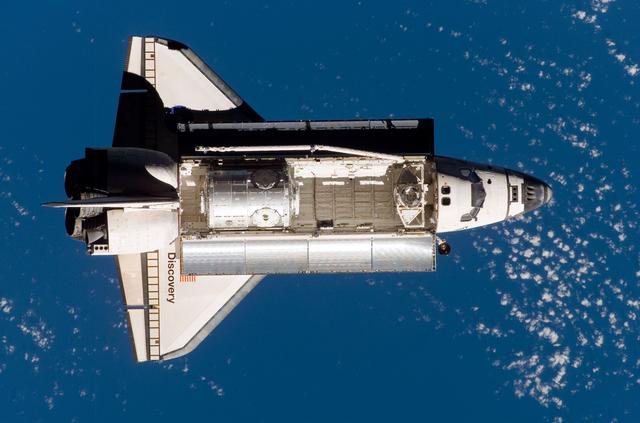 NASA image: Discovery and Payload on approach to the ISS during the STS-120 Mission
