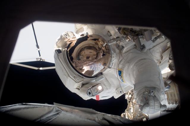 NASA image: Whitson during Expedition 16 EVA 10/Alpha