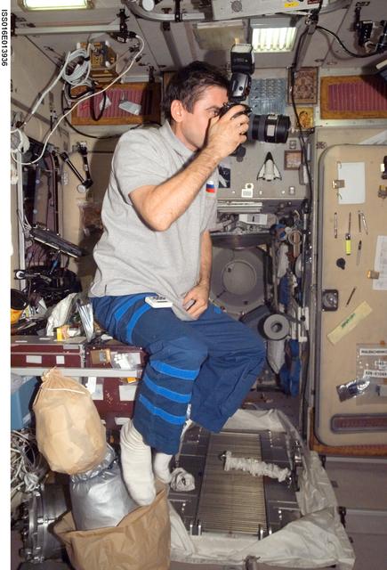 NASA image: Malenchenko with camera in the SM