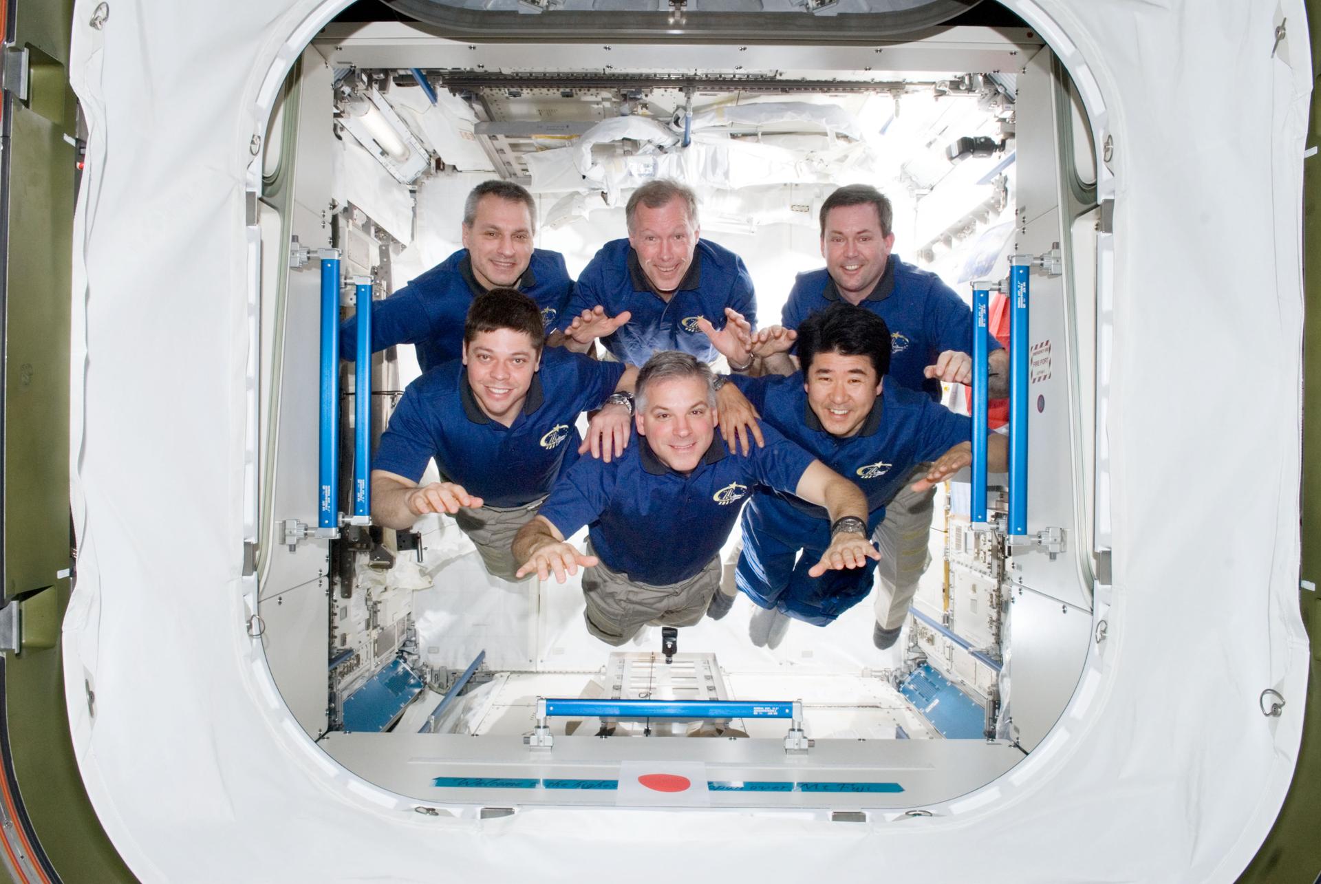 STS-123 Crewmembers on the ISS