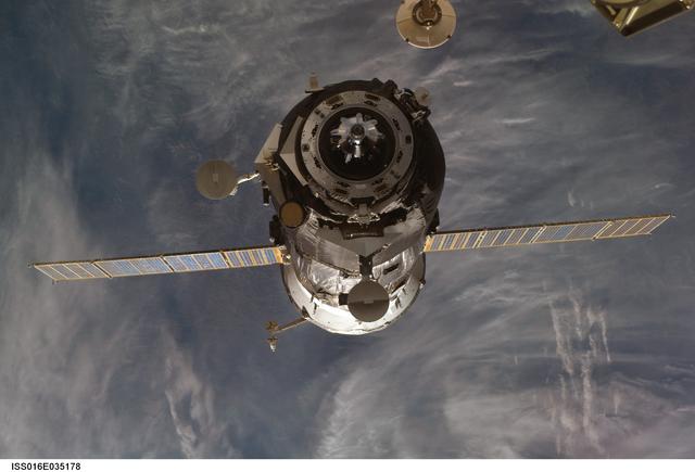 NASA image: Progress Spacecraft undocking from the ISS during Expedition 16