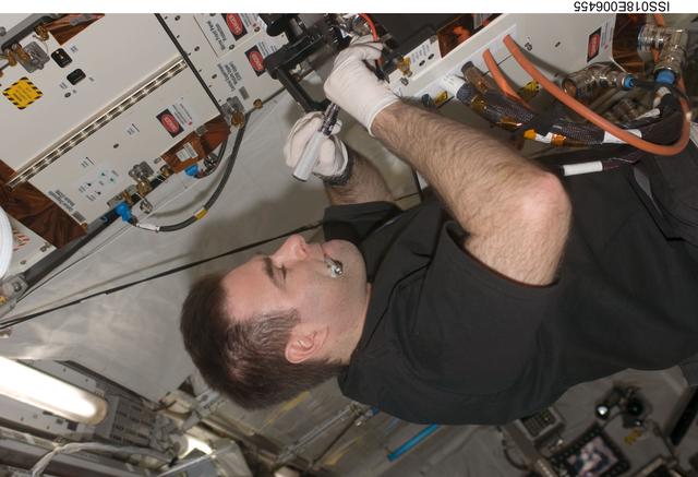 NASA image: ISS Expedition 18 Fluids Science Laboratory (FSL) Geosynchronous Earth Orbit (GEO) Experiment container in Euro Lab