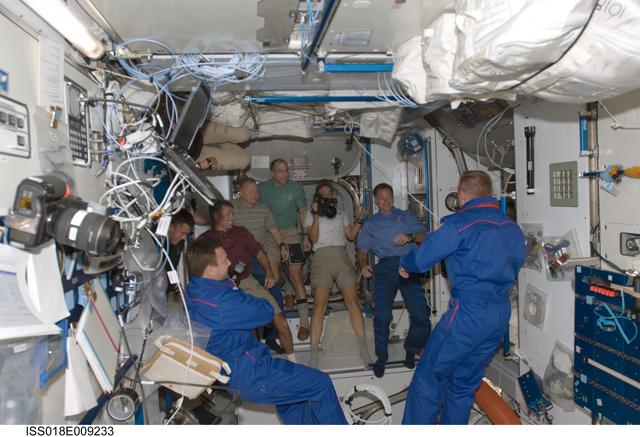 NASA image: ISS Expedition 18 Post STS-126 Docking and Hatch Open