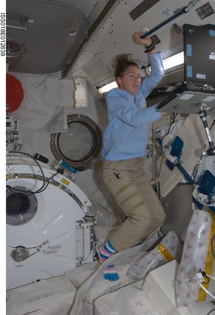 NASA image: ISS Expedition 18 Japanese Experiment Module (JEM) Common Gas Support Equipment (CGSE) Self Shut-off Valve (SSV) Repair