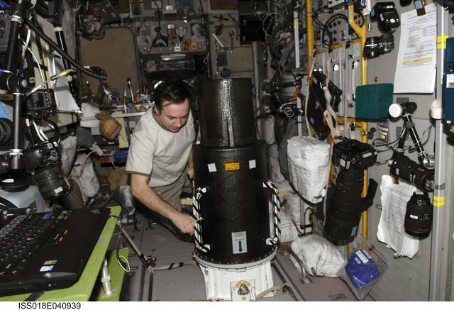 NASA image: MATRYOSHKA-R (RBO-3-2) Radiation Suite in the Service Module (SM)