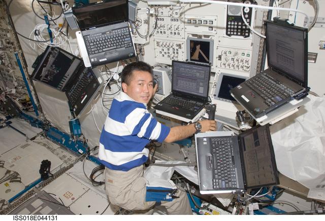 NASA image: Japanese Remote Manipulator System (JEM-RMS) Checkout at Robotics Workstation (RWS)