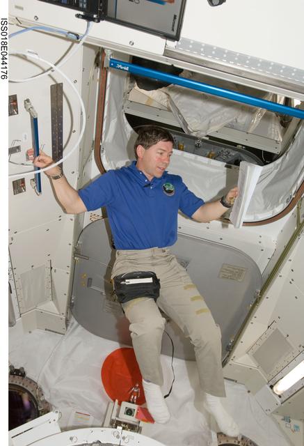 NASA image: Barratt in JEM Pressurized Module (JPM)