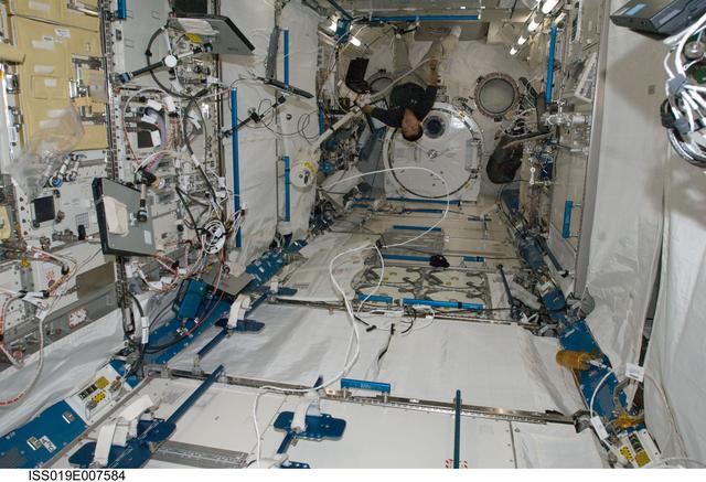NASA image: Wakata in Japanese Experiment Pressurized Module (JPM)