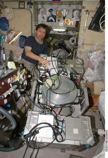 NASA image: Barratt with TVIS in Service module