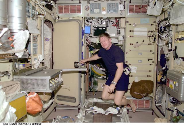 NASA image: Shepherd in Service Module installing items