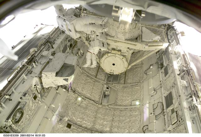 NASA image: Curbeam and Jones during EVA