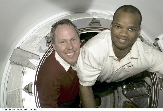 NASA image: Jones and Curbeam in ISS