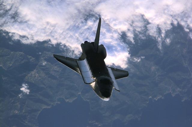 NASA image: View of STS-98 orbiter Atlantis undocked from ISS