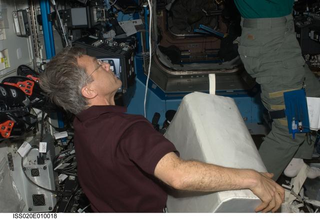 NASA image: Wakata and Thirsk with GLACIER in U.S. Lab