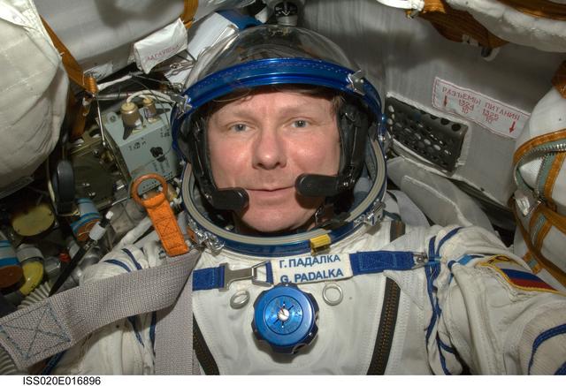 NASA image: Padalka during  Soyuz TMA-14 relocation