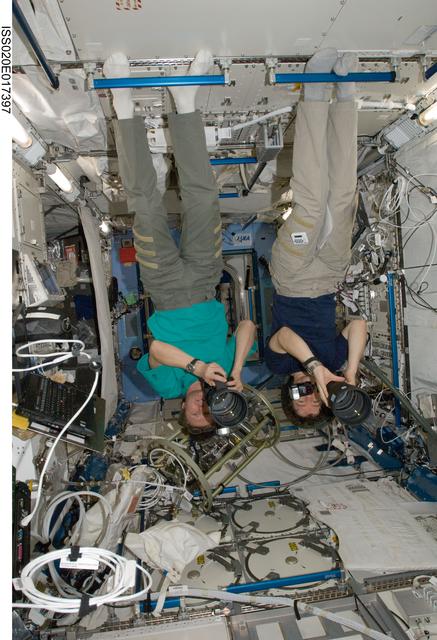 NASA image: Padalka and Barratt in Kibo