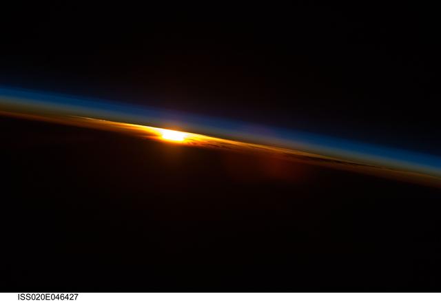 NASA image: Sunrise taken by the Expedition 20 crew