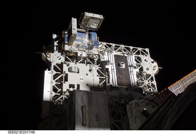 NASA image: View of MISSE-7 installed during EVA3