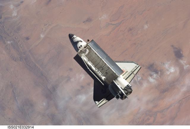 NASA image: View of Atlantis taken from the ISS