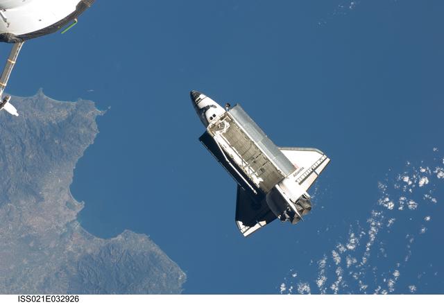 NASA image: View of Atlantis taken from the ISS