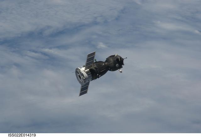 NASA image: Soyuz TMA-17 Spacecraft approaching the ISS during Expedition 22