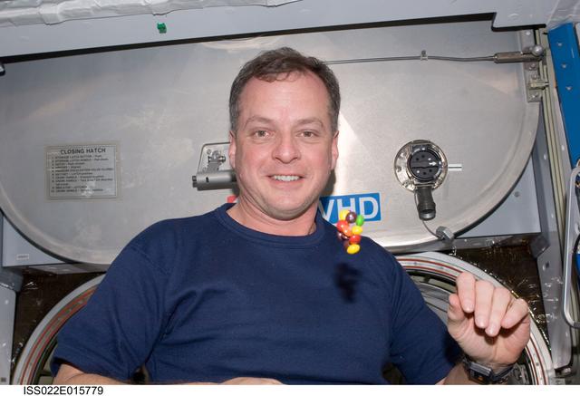 NASA image: Creamer in the Node 2 during Expedition 22