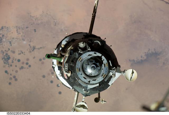 NASA image: Soyuz TMA-16 during Relocation