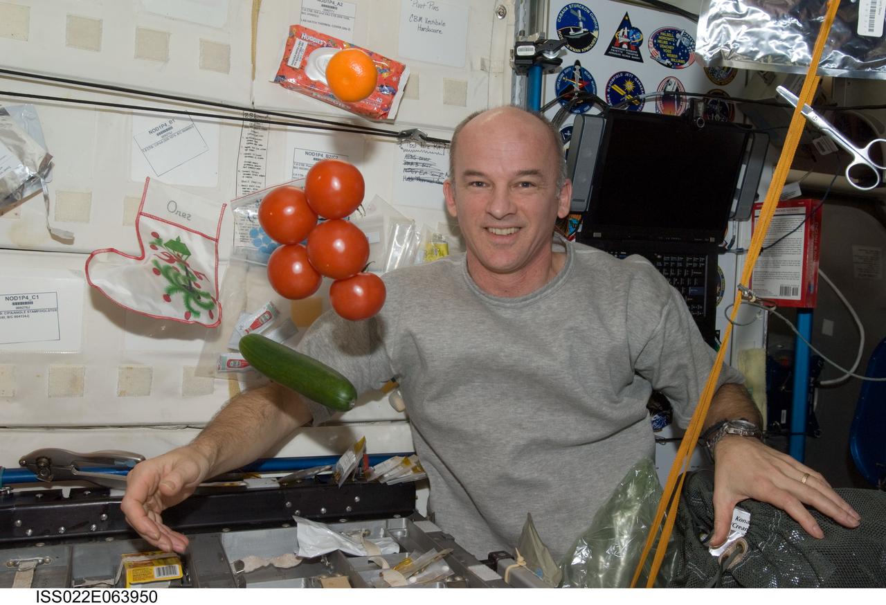 Williams poses for photo during Expedition 22