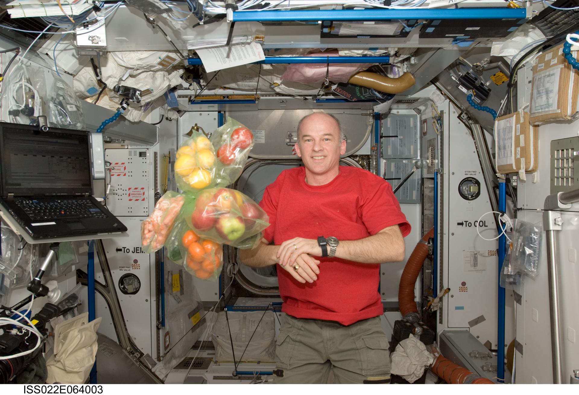 Williams in the Node 2 during Expedition 22
