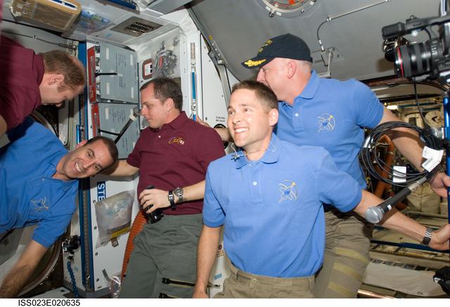 NASA image: Expedition 23 Crew Welcomes STS-131 Crew