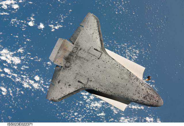 NASA image: Discovery on Approach to ISS during the STS-131 Mission