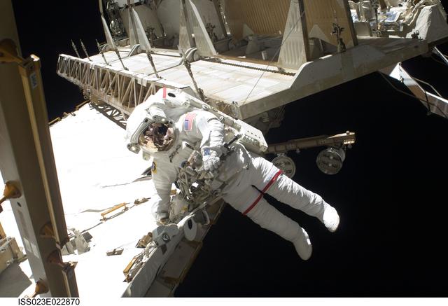 NASA image: Mastracchio on the S1 Truss during EVA 3