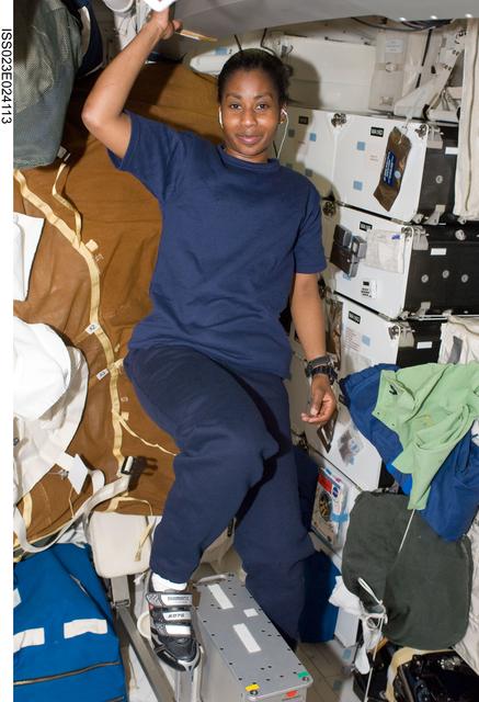 NASA image: Wilson on Discovery MDDK