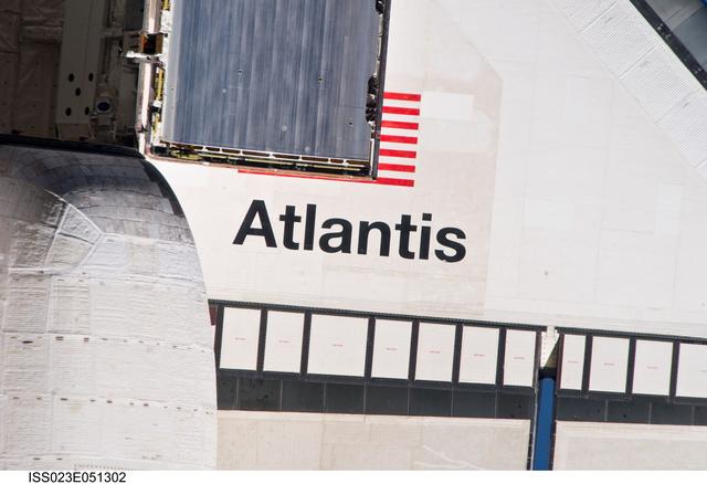 NASA image: STS-132 Atlantis STBD Wing after Undocking