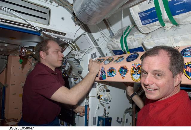 NASA image: Kotov Places Mission Patch in Node 1